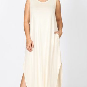 PLUS SIZE VISCOSE SLEEVELESS MAXI COMFORTABLE SWEA